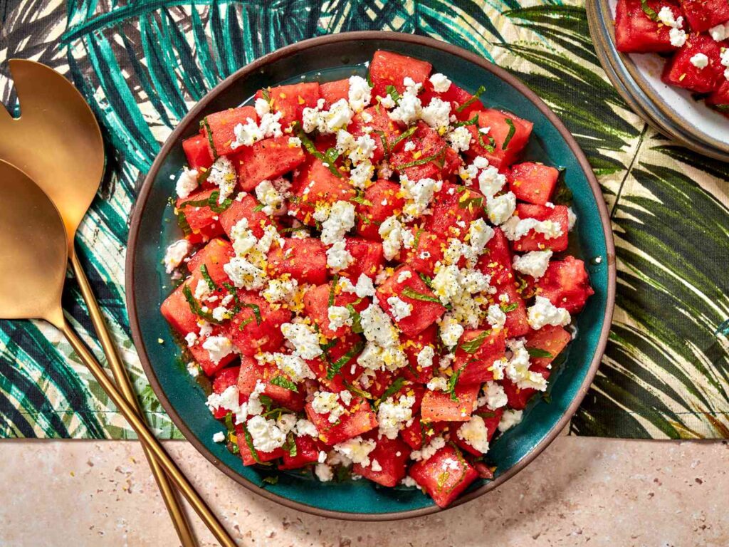 Watermelon Feta And Mint Salad